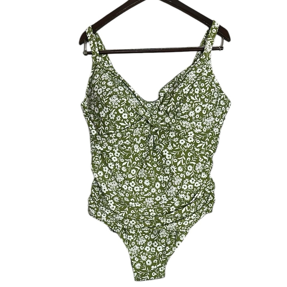 New Catalina Swim Green Floral One-Piece Swimsuit